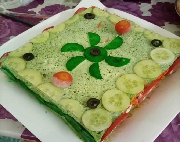 Chicken and vegetable may cake- write to aspire