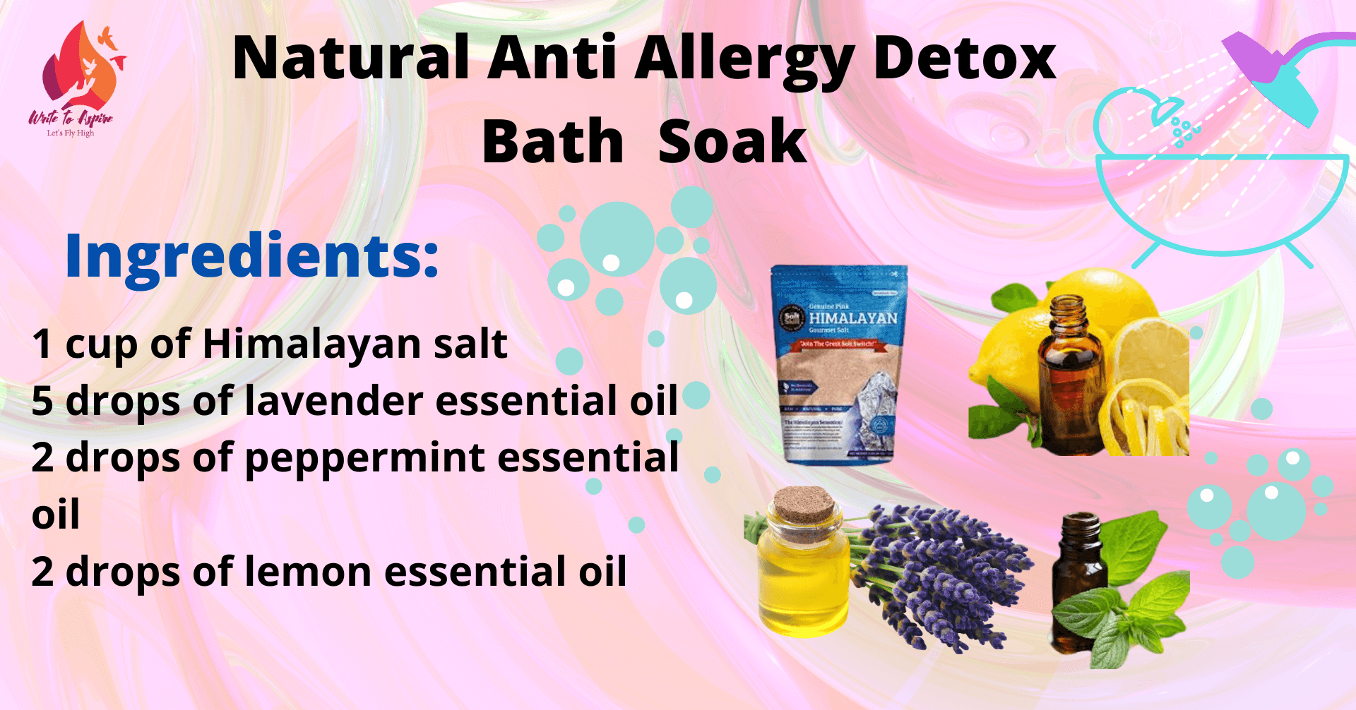 anti allergy natural bath soak recipe- write to aspire