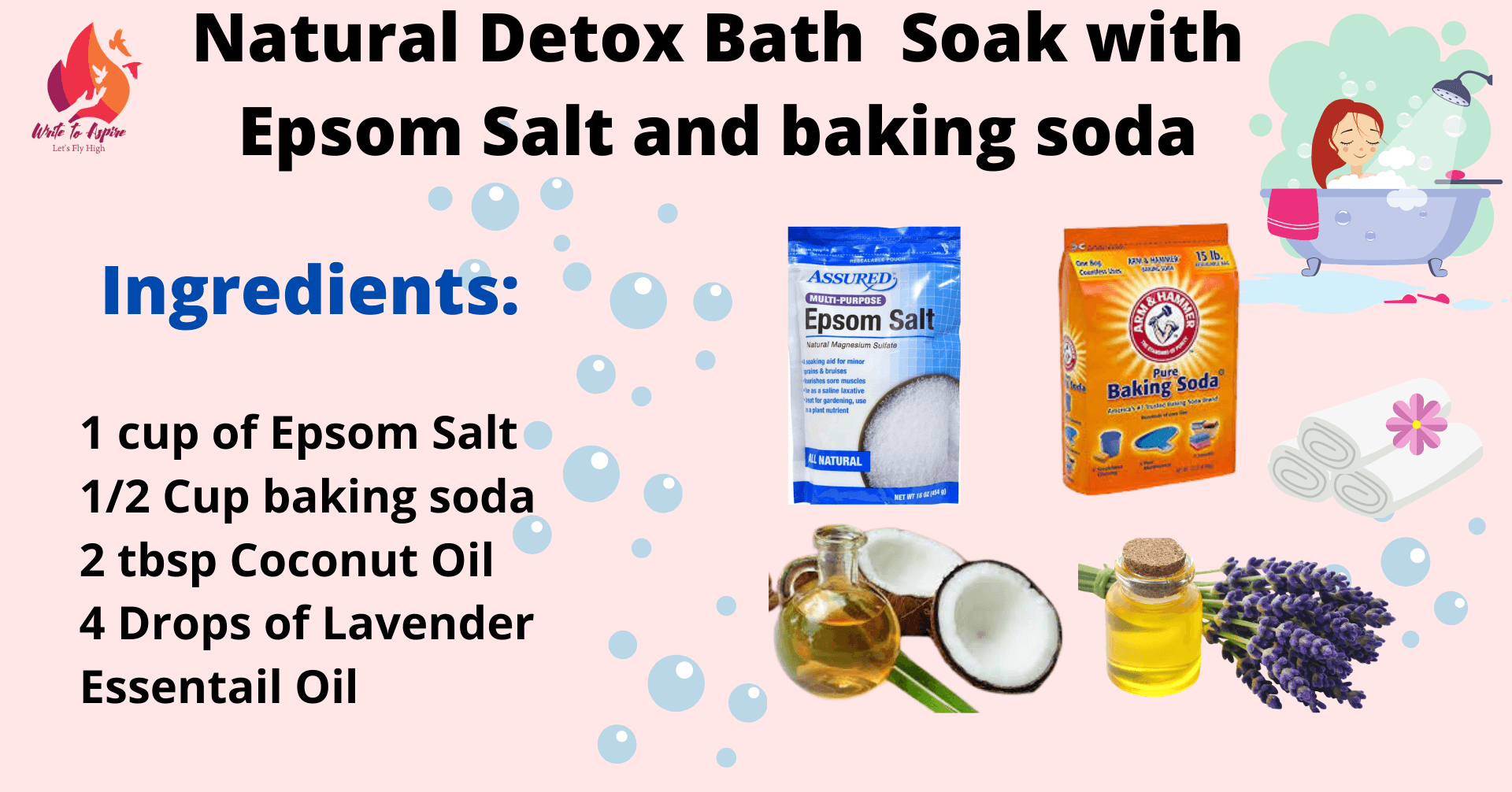 bath recipe with epsom salt and baking soda- write to aspire